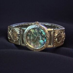 Vintage LA Express abalone shell watch